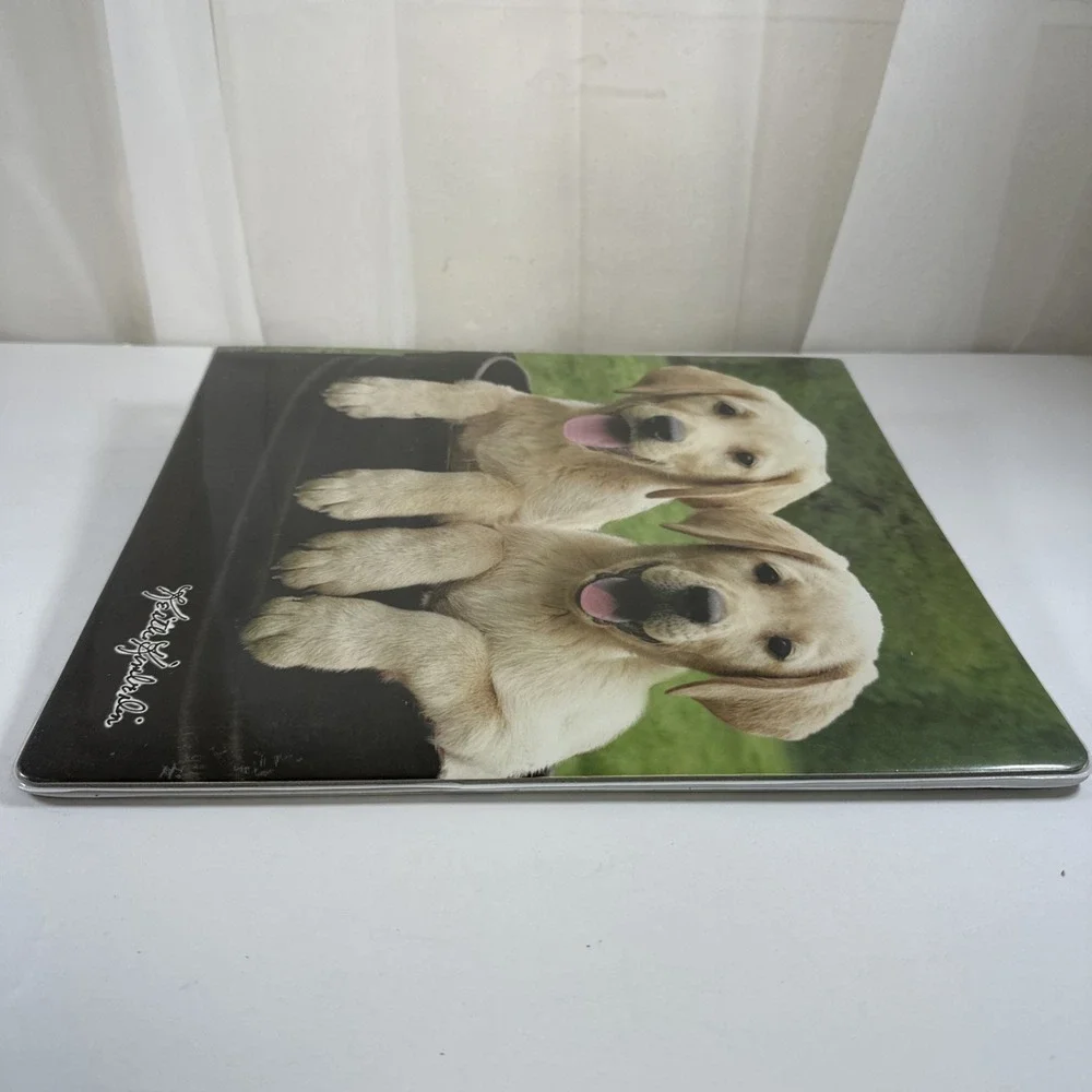 Vtg Keith Kimberlin Puppy Golden Retrievers 3 Ring Binder